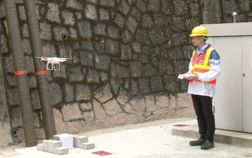 Gas riser video footage from drone and camera inspections